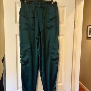 Banana Republic Deep Green Satin Pants